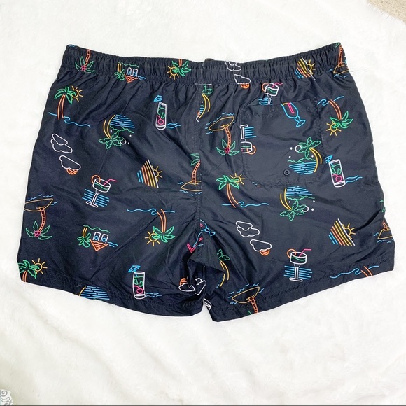 Jake Austin Cocktail Vacay Themed Swim Trunks - Picture 2 of 7